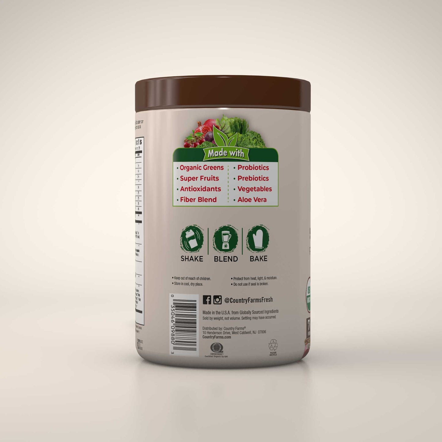 Super Greens Powder - 20 Servings - Chocolate