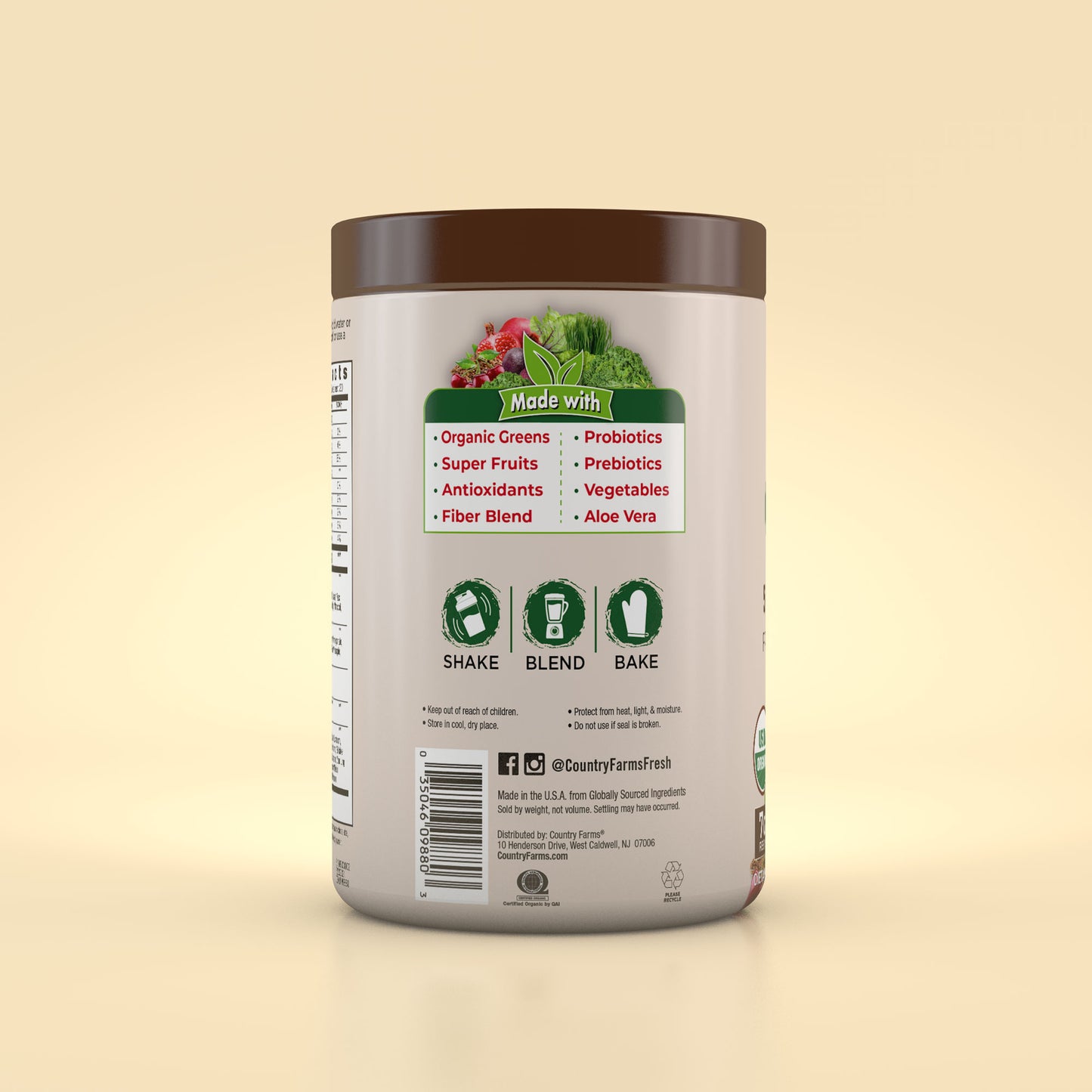 Super Greens Powder - 20 Servings - Chocolate